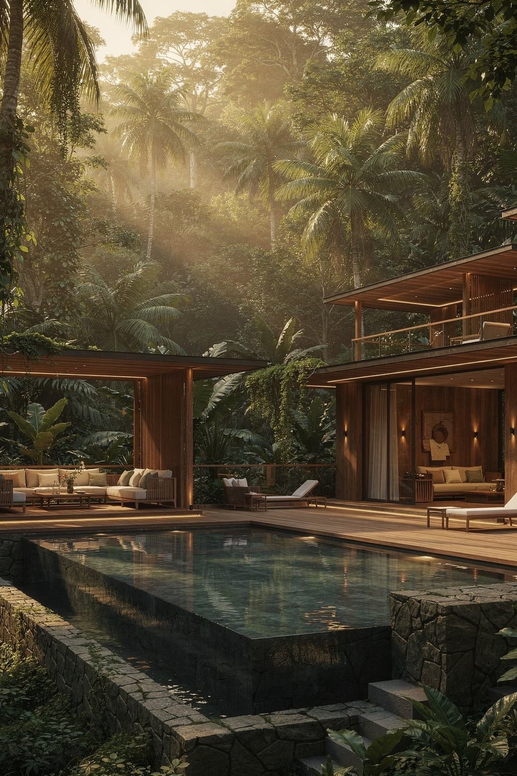 Rainforest villa with a stone plunge pool in Costa Rica